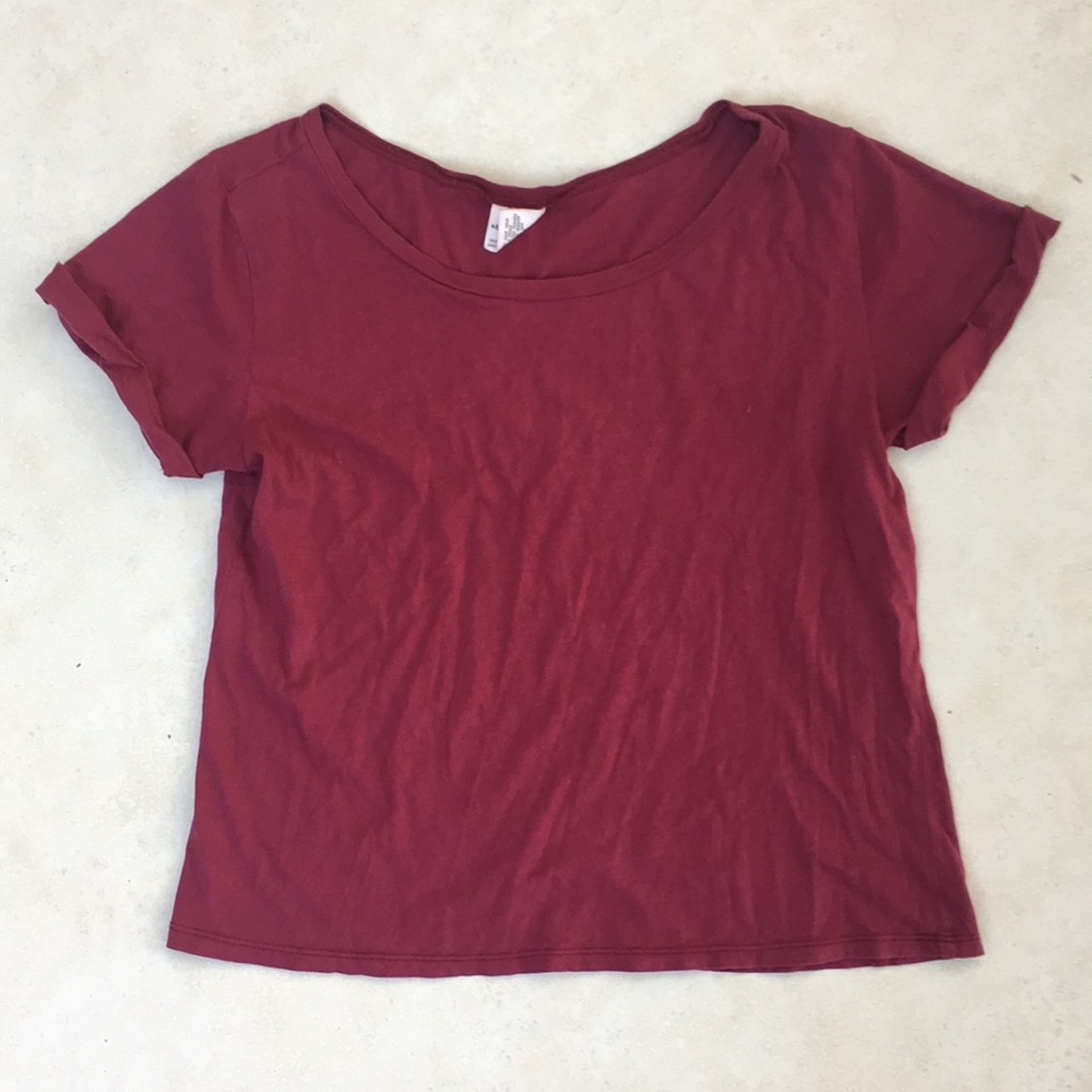 Fulltilt crop top Tshirt pink purple small pacsun